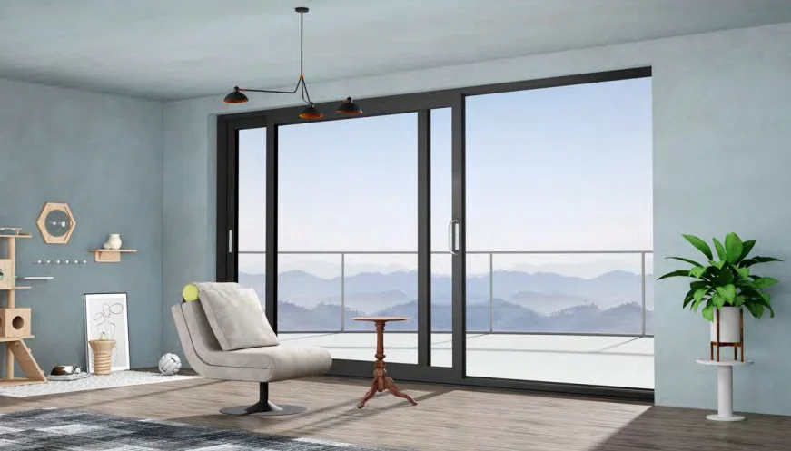Minimalistic Lounge with Panoramic Views