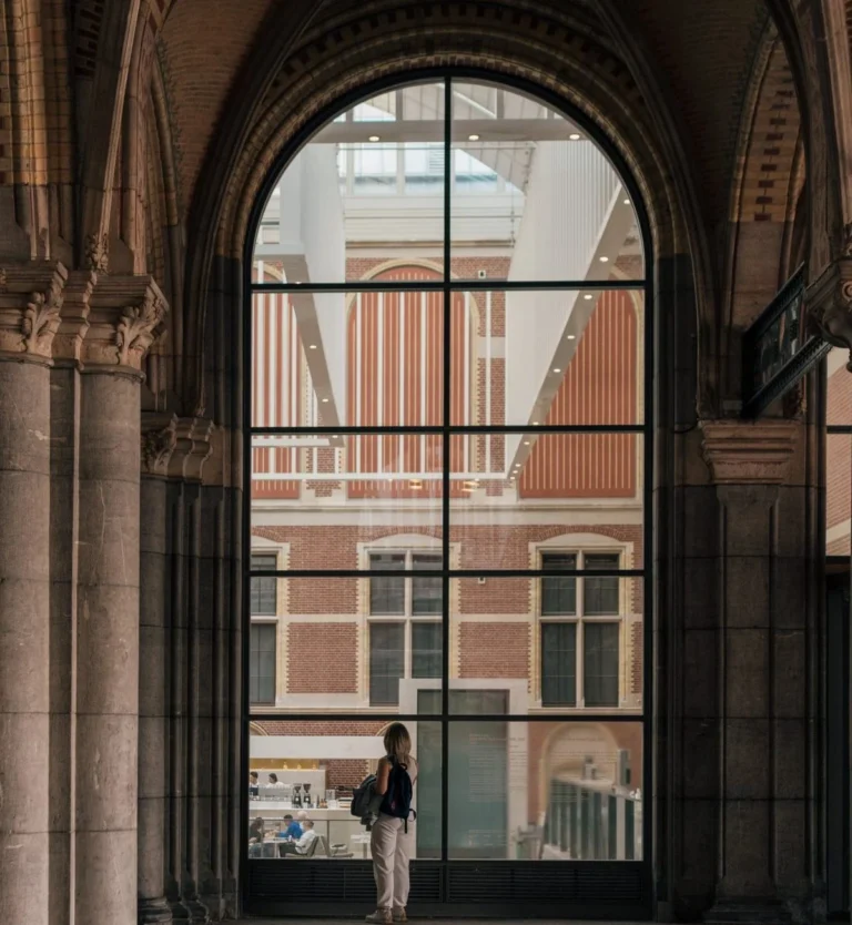 glass arched front door