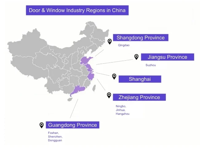 Door and Window Idustry Regions in China