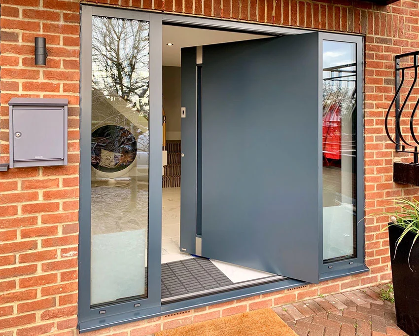 aluminum pivot door