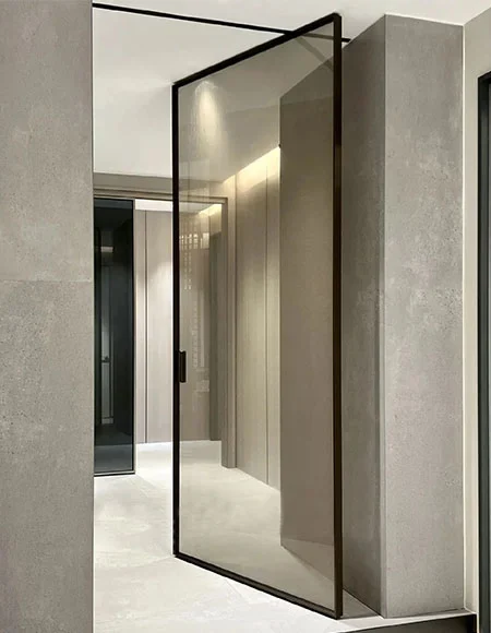 pivot glass doors