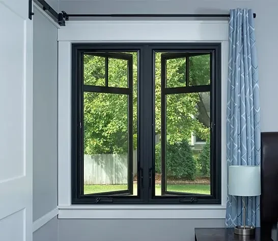 double crank casement window