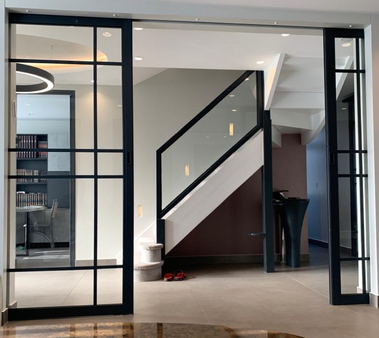 interior glass pocket door