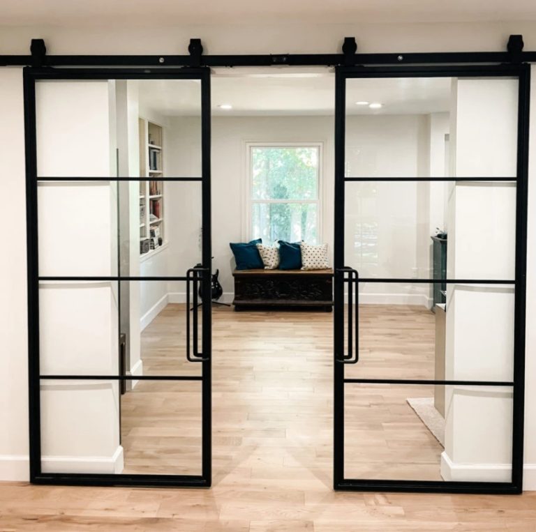 aluminum glass barn door