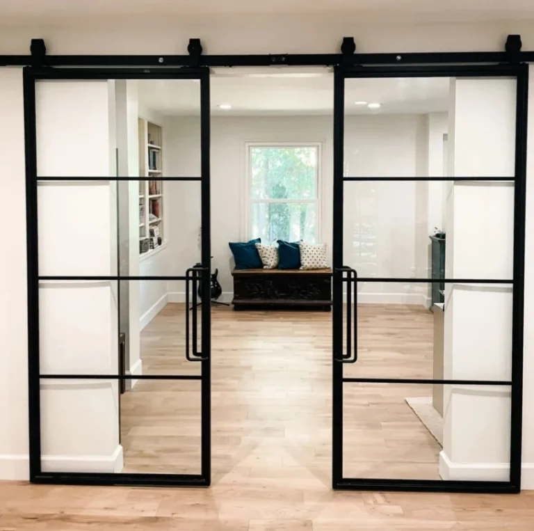 aluminum glass barn door