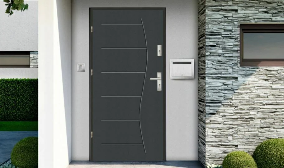 modern metal exterior door