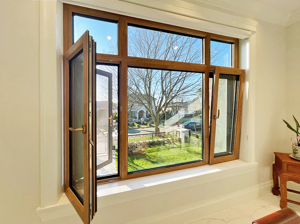 brown aluminum clad wood windows