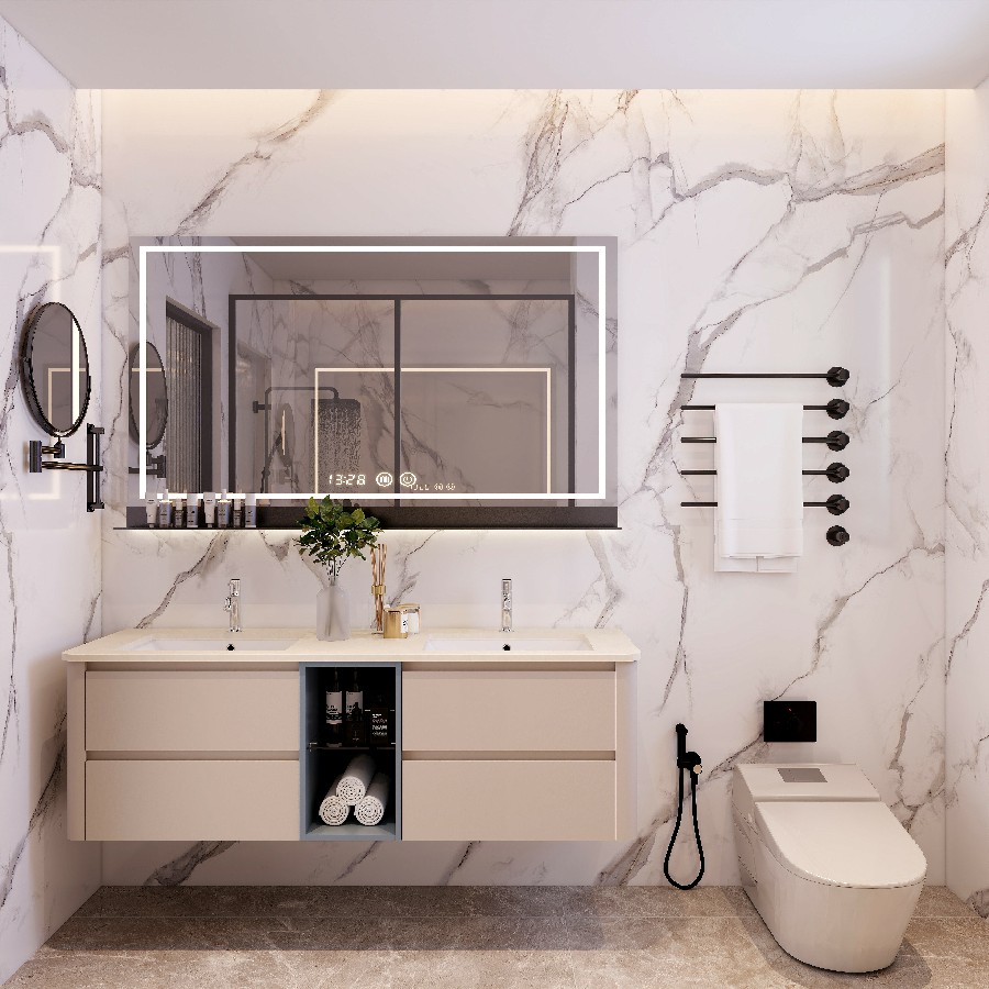 popular smart white bathroom vanity