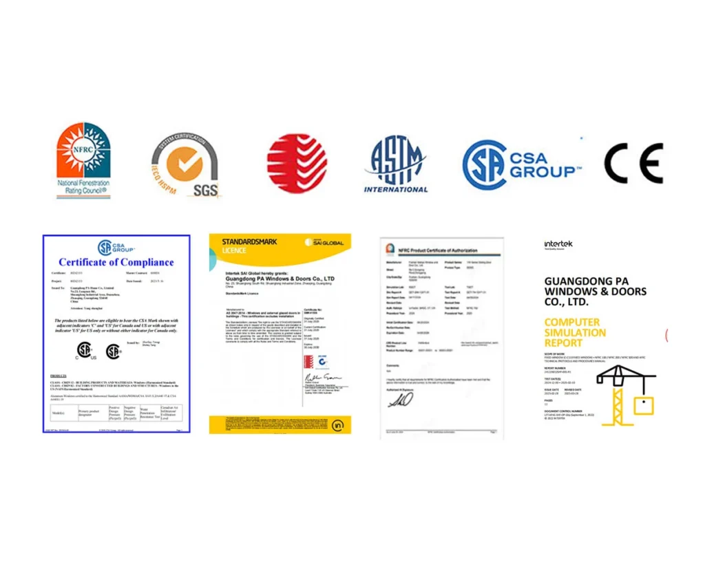 PA HOME Aluminum-Doors-&-Windows-Global-Certificates