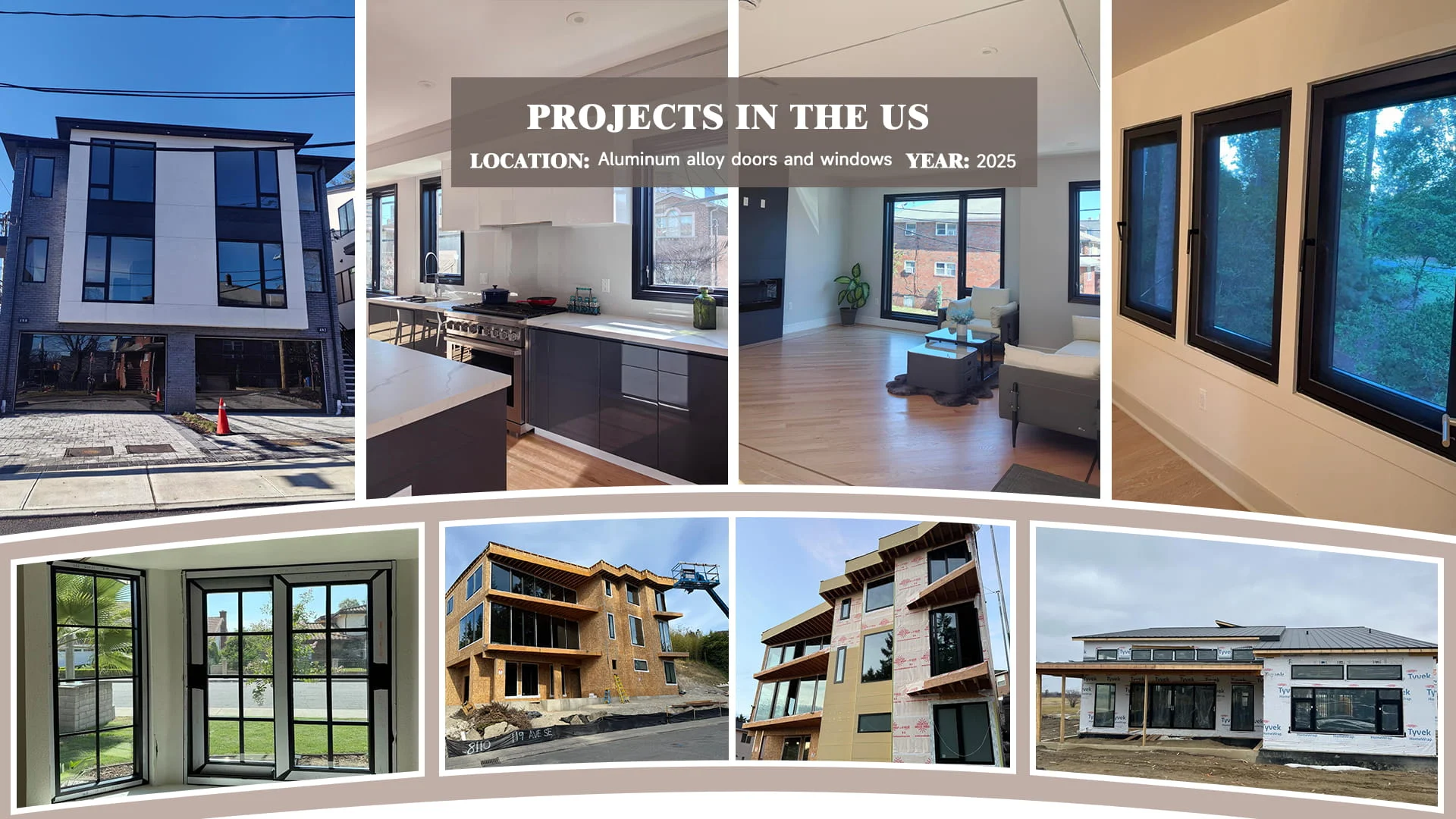 PA aluminum Windows projects in USA