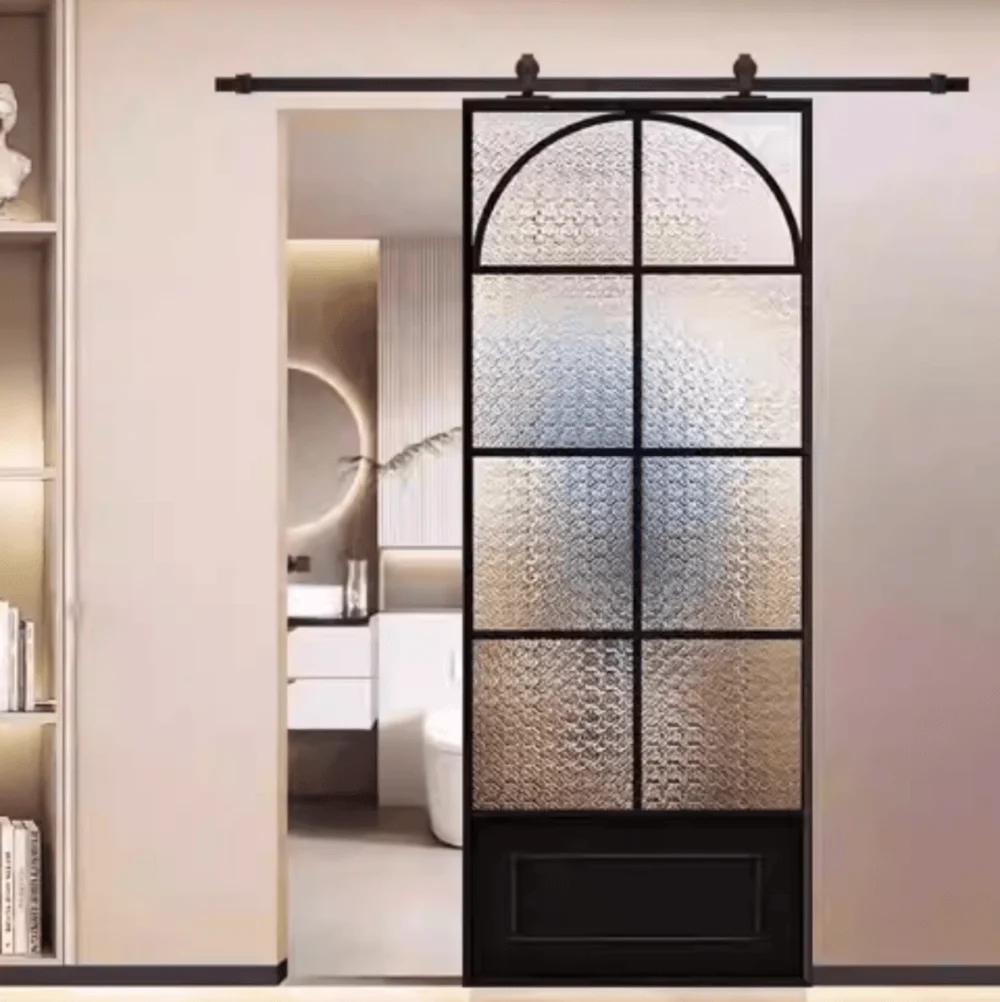 glass-black-barn-door-bathroom-design-ideas