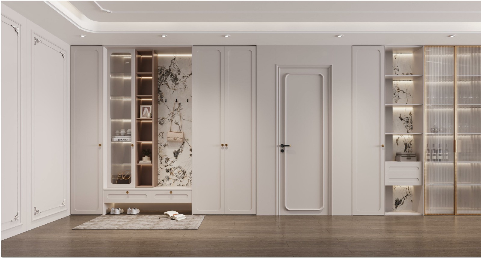 white-wooden-interior-sound-proof-door