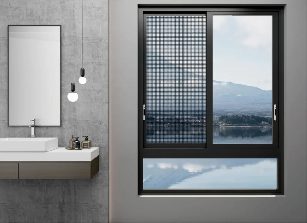 aluminum ventilation design sliding window