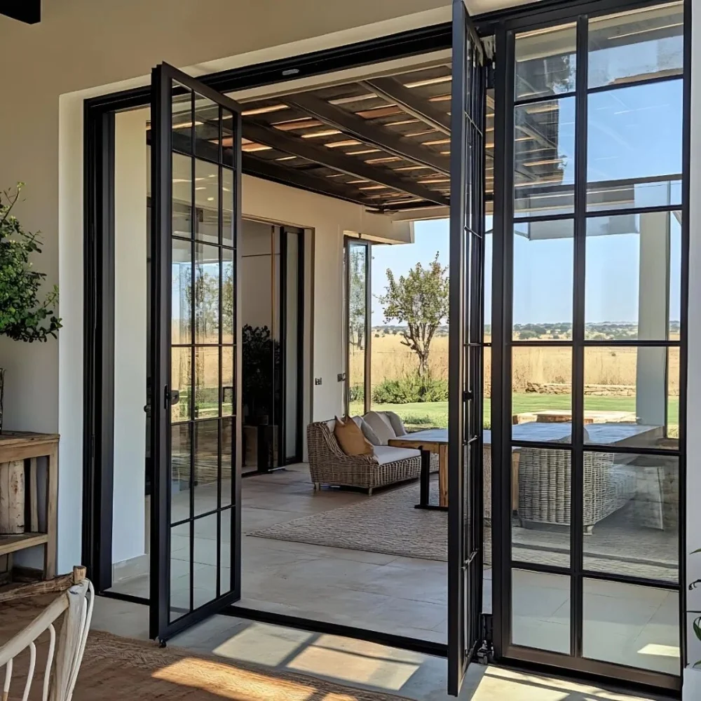 What are hinged patio doors